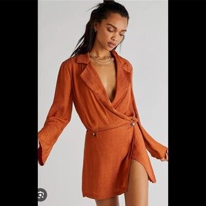 Free People Burnt Orange Simone Dress NWT